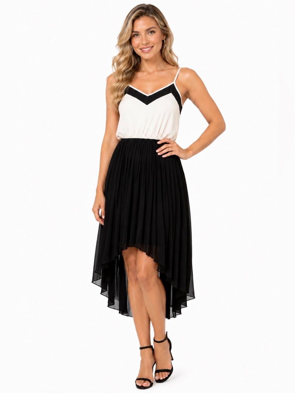 Leo Meets Virgo High-Low Pleated Dress